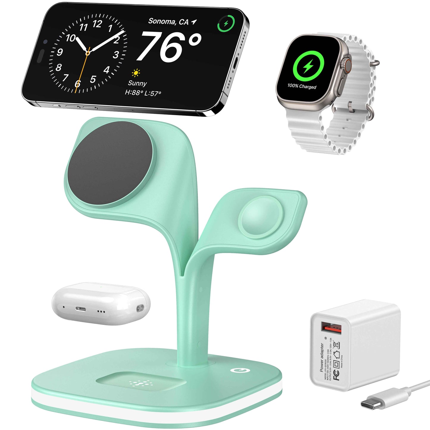 5-in-1 Magnetic Charging Dock – Fast Wireless Charger for Apple Devices