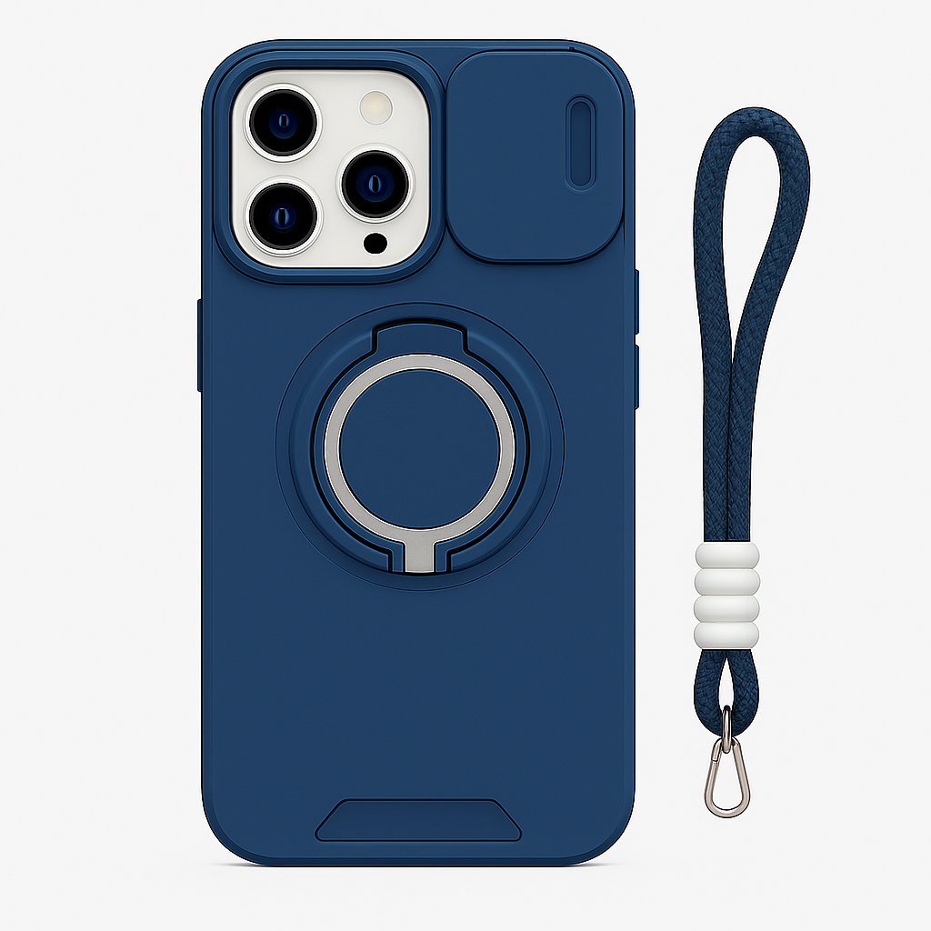 Magnetic Bracket iPhone Case with Slide Lens Cover & MagSafe - Borcelle Tech