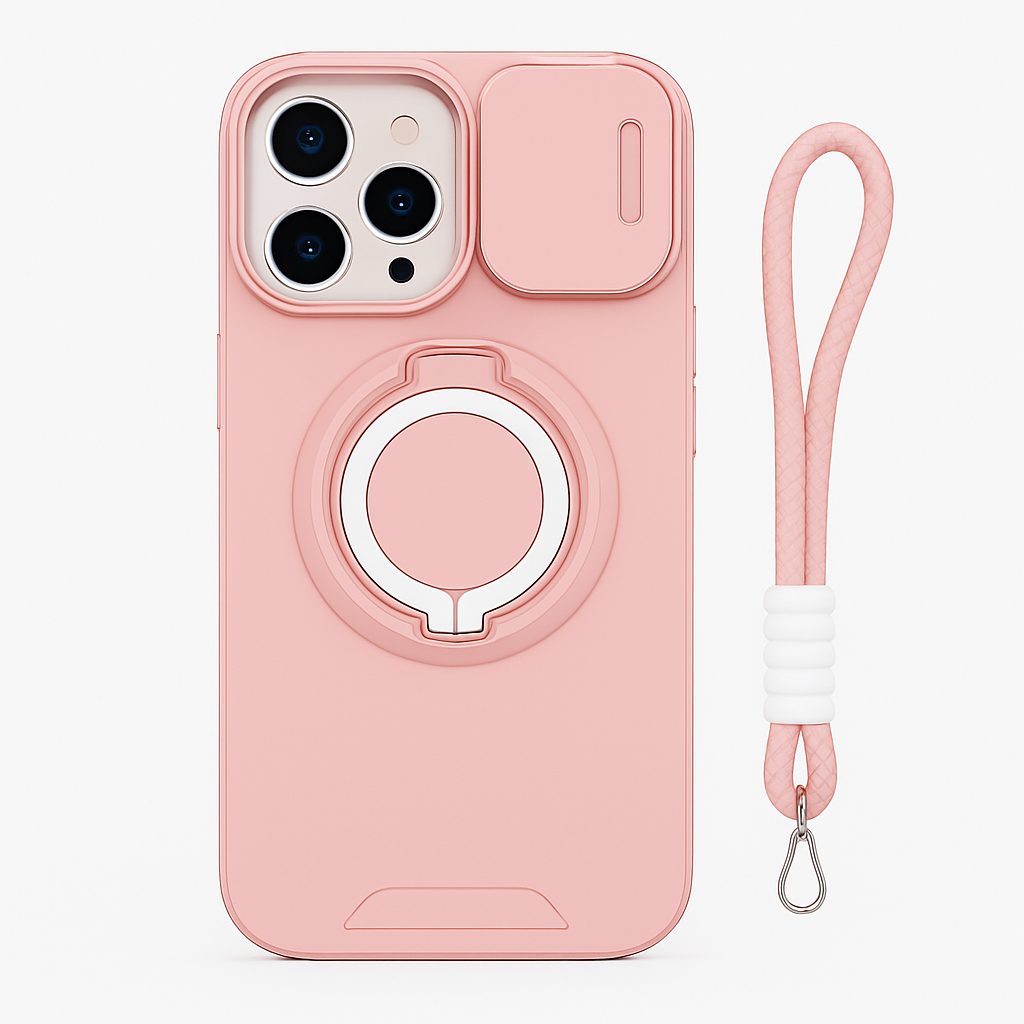 Magnetic Bracket iPhone Case with Slide Lens Cover & MagSafe - Borcelle Tech