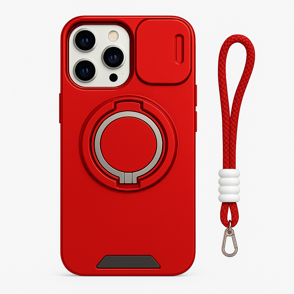 Magnetic Bracket iPhone Case with Slide Lens Cover & MagSafe - Borcelle Tech