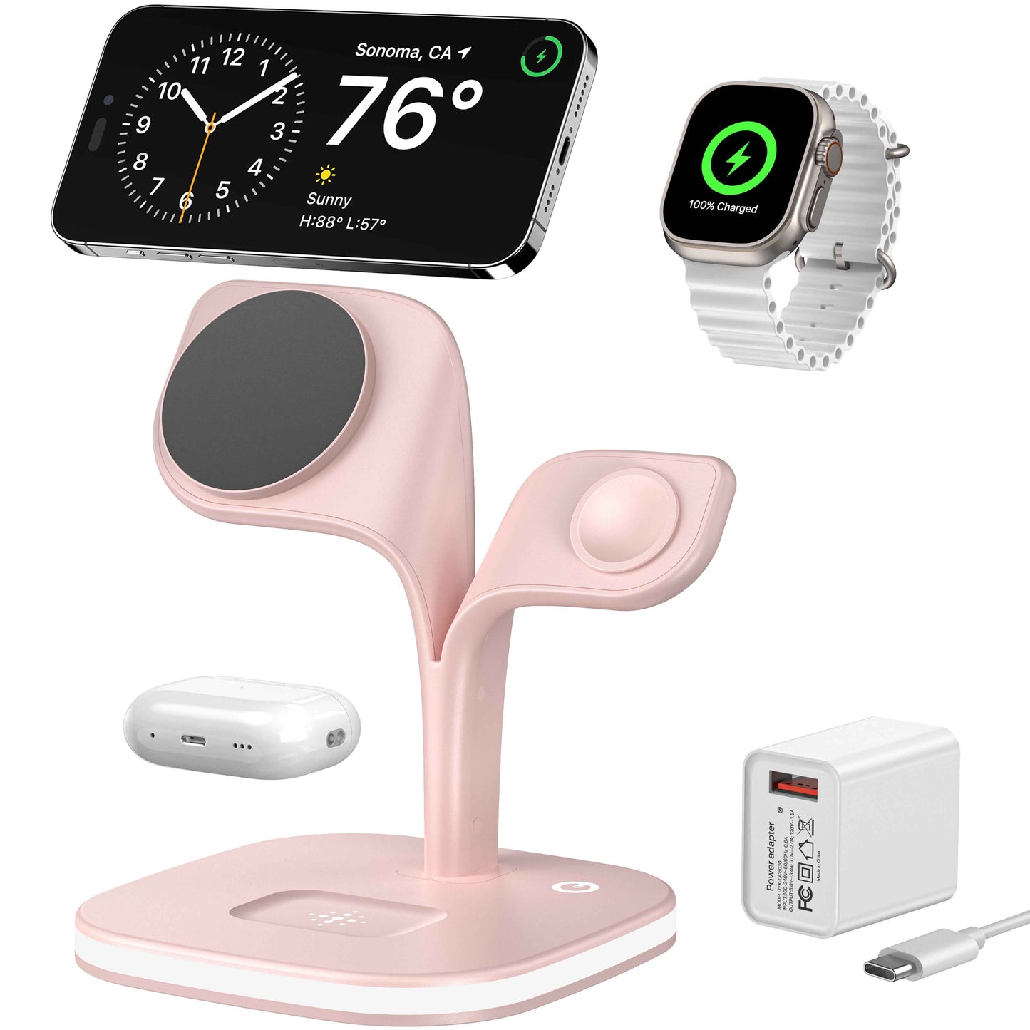 5-in-1 Magnetic Charging Dock – Fast Wireless Charger for Apple Devices