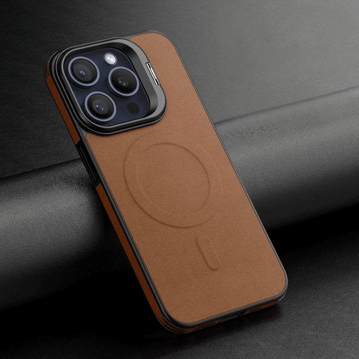 Magnetic Leather iPhone Case - Borcelle Tech