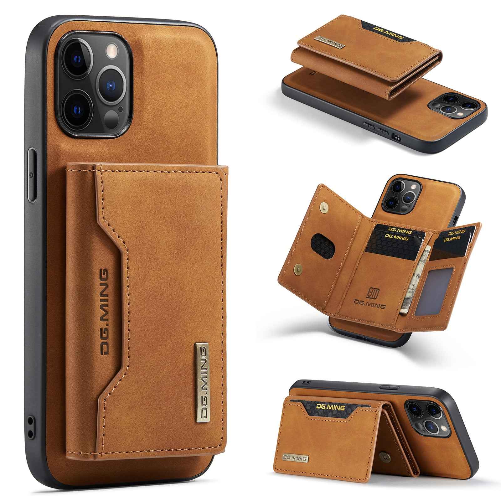 MagSafe Leather Wallet Case for iPhone – 2-in-1 Detachable Card Holder