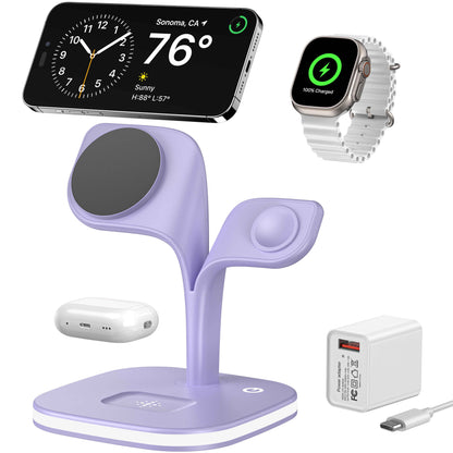 5-in-1 Magnetic Charging Dock – Fast Wireless Charger for Apple Devices