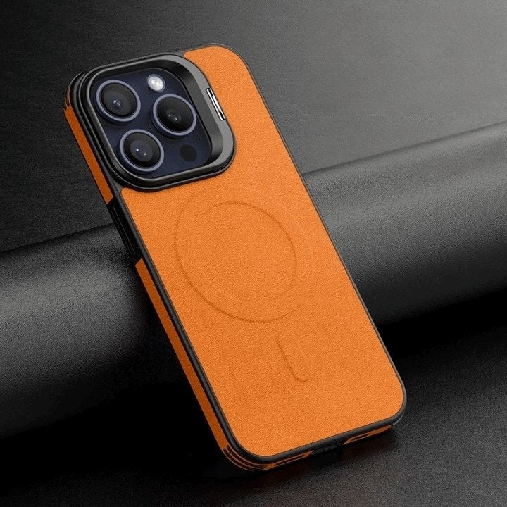 Magnetic Leather iPhone Case - Borcelle Tech