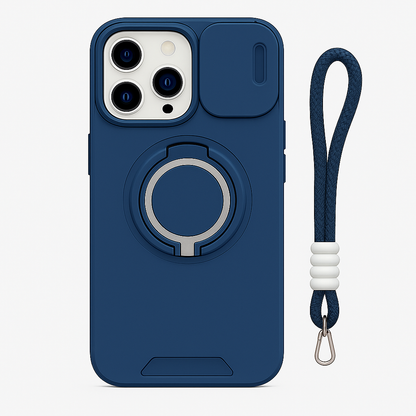 Magnetic Bracket iPhone Case with Slide Lens Cover & MagSafe - Borcelle Tech