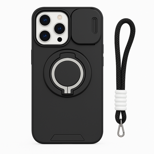 Magnetic Bracket iPhone Case with Slide Lens Cover & MagSafe - Borcelle Tech