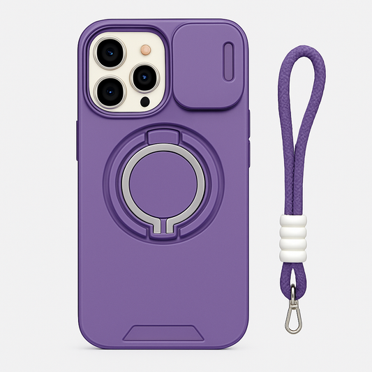 Magnetic Bracket iPhone Case with Slide Lens Cover & MagSafe - Borcelle Tech