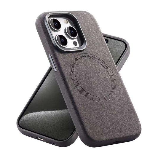 Leather Magnetic iPhone Case - Borcelle Tech