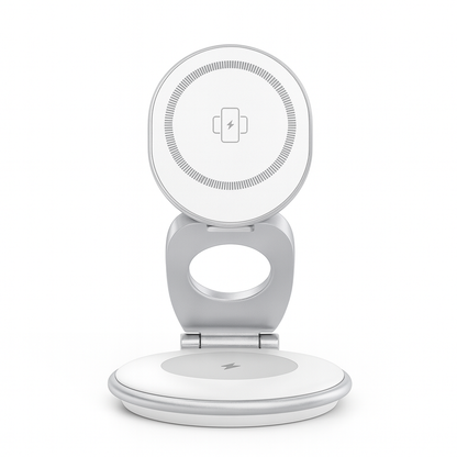 3-in-1 MagSafe Wireless Charging Station – Foldable, Fast & Portable - Borcelle Tech