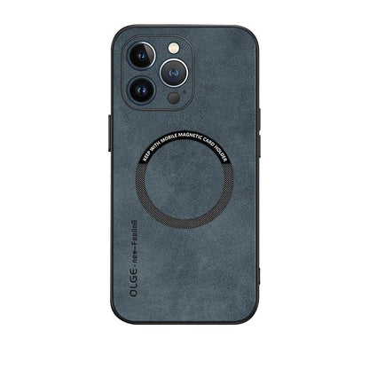 Magnetic Leather Case for iPhone - Borcelle Tech